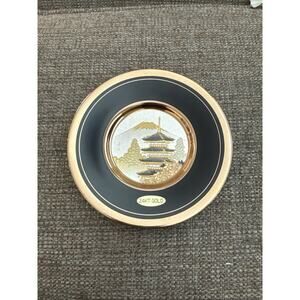 The Art Of Chokin Edged Japan Plate Gilded With Gold & Silver Gold 24kt